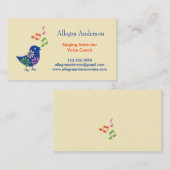 Visitekaartje Singing Instructor (Voorkant / Achterkant)