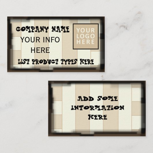 Visitekaartje  Sjabloon (Voorkant / Achterkant)