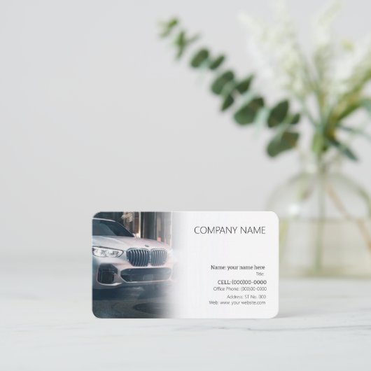 visitekaartje sjabloon auto (Staand voorkant)