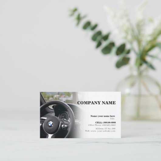 visitekaartje sjabloon auto (Staand voorkant)