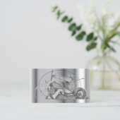 Visitekaartje sjabloon motorfiets (Staand voorkant)