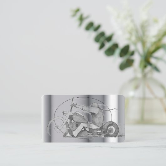 Visitekaartje sjabloon motorfiets (Staand voorkant)