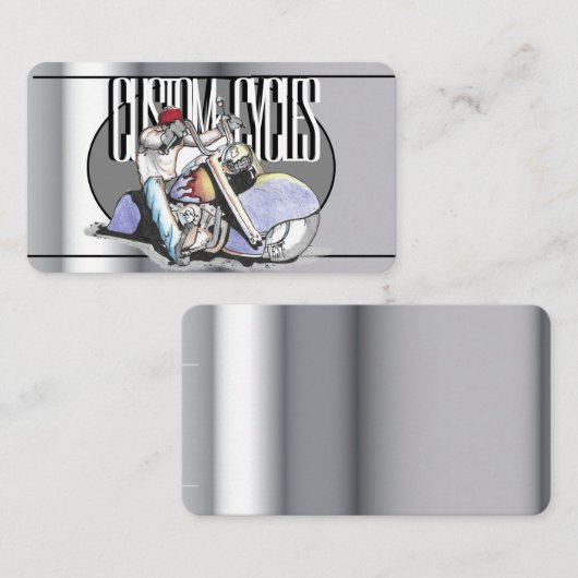 visitekaartje sjabloon motorfiets (Voorkant / Achterkant)