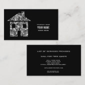 Visitekaartje Sjabloon van de Moderne Huis van de  (Voorkant / Achterkant)