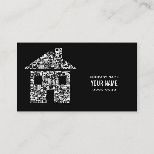 Visitekaartje Sjabloon van de Moderne Huis van de  (Voorkant)