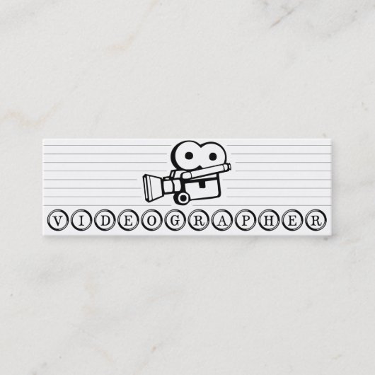 Visitekaartje Skinny Videographer (Voorkant)