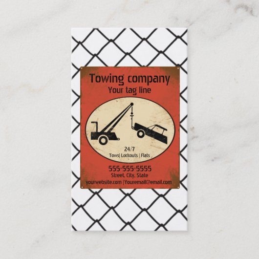 Visitekaartje sleepvrachtwagen (Voorkant)