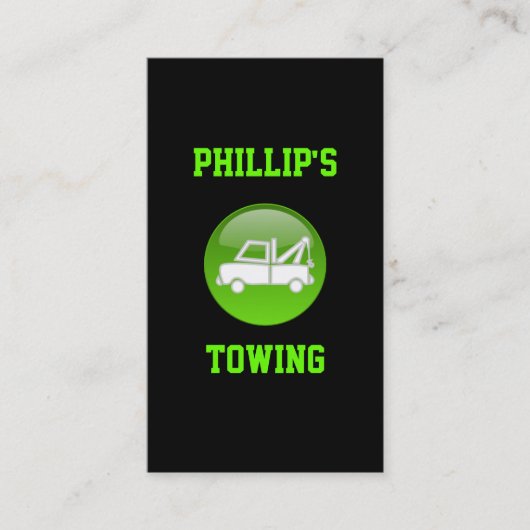 Visitekaartje sleepvrachtwagenchauffeur (Voorkant)