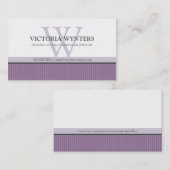 VISITEKAARTJE smart modern monogram (Voorkant / Achterkant)