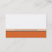 VISITEKAARTJE smart modern monogram sinaasappel (Achterkant)