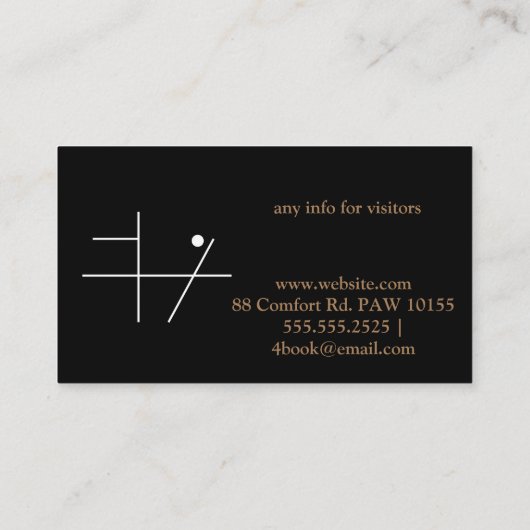 Visitekaartje Snake Symbol (Achterkant)