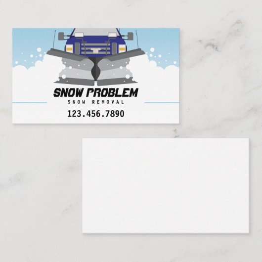 Visitekaartje sneeuwploegendienst (Voorkant / Achterkant)