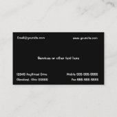 Visitekaartje snelheidsmeter (Achterkant)