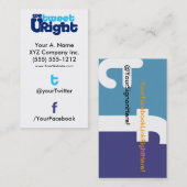 Visitekaartje sociaal profiel WTURite 2.0 vertTWFB (Voorkant / Achterkant)