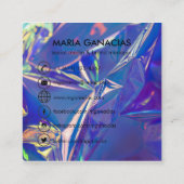 Visitekaartje sociale media hologram (Achterkant)