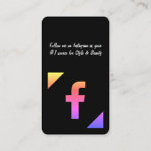 Visitekaartje Sociale media QR-code (Achterkant)