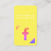 Visitekaartje Sociale media QR-code (Achterkant)