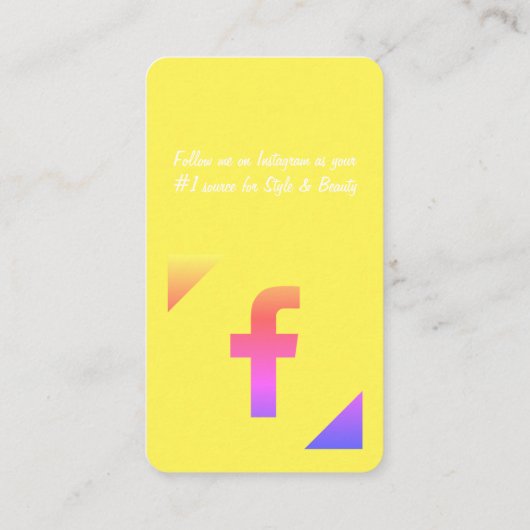 Visitekaartje Sociale media QR-code (Achterkant)