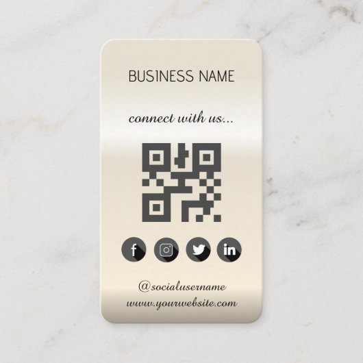 Visitekaartje Sociale media QR-code (Voorkant)