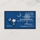Visitekaartje South Carolina Flag Map (Voorkant)
