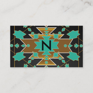 Visitekaartje Southwestern Turquoise Color Block