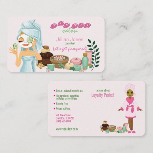 visitekaartje spa - diensten (Voorkant / Achterkant)