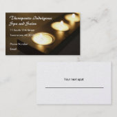 Visitekaartje Spa-instellingskaarsen Afsprakenkaartje (Voorkant / Achterkant)