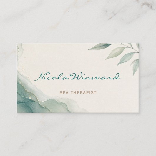 Visitekaartje Spa Therapeut (Voorkant)