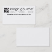 Visitekaartje Spagirl Gourmet (Voorkant / Achterkant)