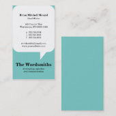 Visitekaartje Speech Bubble (Voorkant / Achterkant)