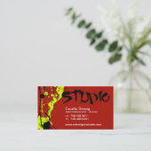 Visitekaartje Splatter Grunge (Staand voorkant)