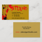 Visitekaartje Splatter Grunge (Voorkant / Achterkant)