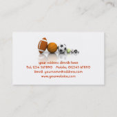 Visitekaartje Sport/Balls (Achterkant)