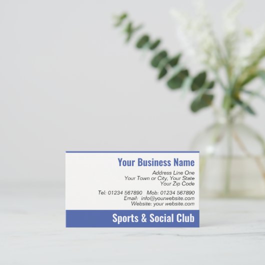 Visitekaartje sport- en sociale club QR-code (Staand voorkant)