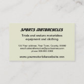 Visitekaartje Sportmotorfietsen (Achterkant)