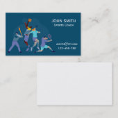 Visitekaartje sporttrainer voor coach Fitness (Voorkant / Achterkant)