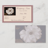 visitekaartje "Spring Sepia Roos" (Voorkant / Achterkant)