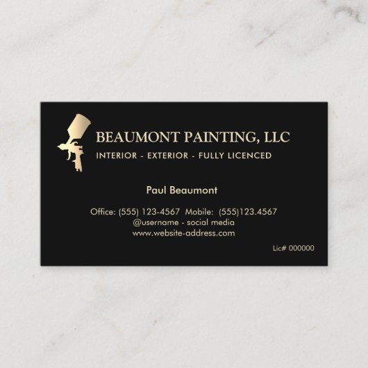 Visitekaartje Spuitschilder (Voorkant)