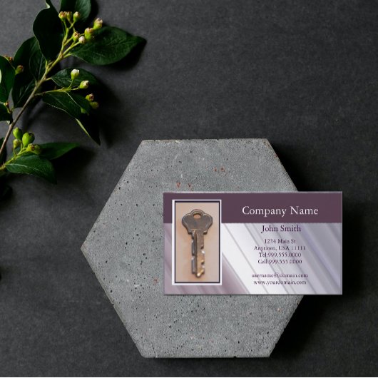 Visitekaartje staalsleutel