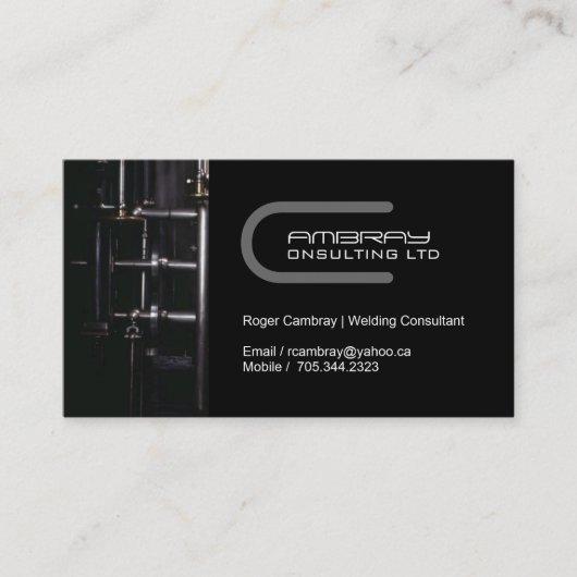 Visitekaartje stalen buizen (Voorkant)