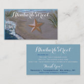 visitekaartje "Starfish on Slate" (Voorkant / Achterkant)