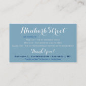 visitekaartje "Starfish on Slate" (Achterkant)