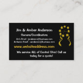 visitekaartje : Stars & Streamers Party Fun (Achterkant)