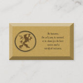 Visitekaartje Steen met mythologische luis (Achterkant)