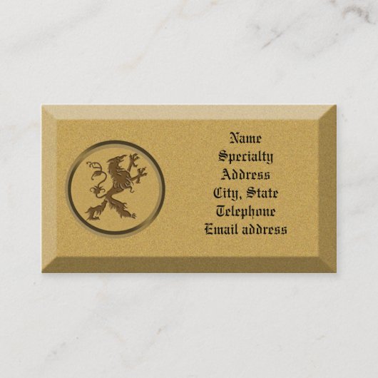 Visitekaartje Steen met mythologische luis (Voorkant)