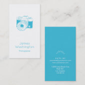 Visitekaartje stijlfoto's - blauw (Voorkant / Achterkant)