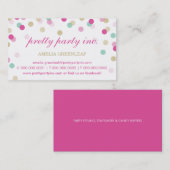 VISITEKAARTJE: stijlvol confetti roze + goud Visitekaartje (Voorkant / Achterkant)