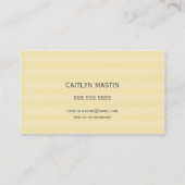 VISITEKAARTJE stijlvol elegant botergeel bruin (Achterkant)