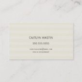 VISITEKAARTJE stijlvol elegant ivoorbruin (Achterkant)