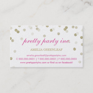 VISITEKAARTJE stijlvol en roze goudglitter